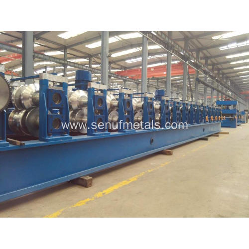 Automatic highway guardrail manufacturing machines